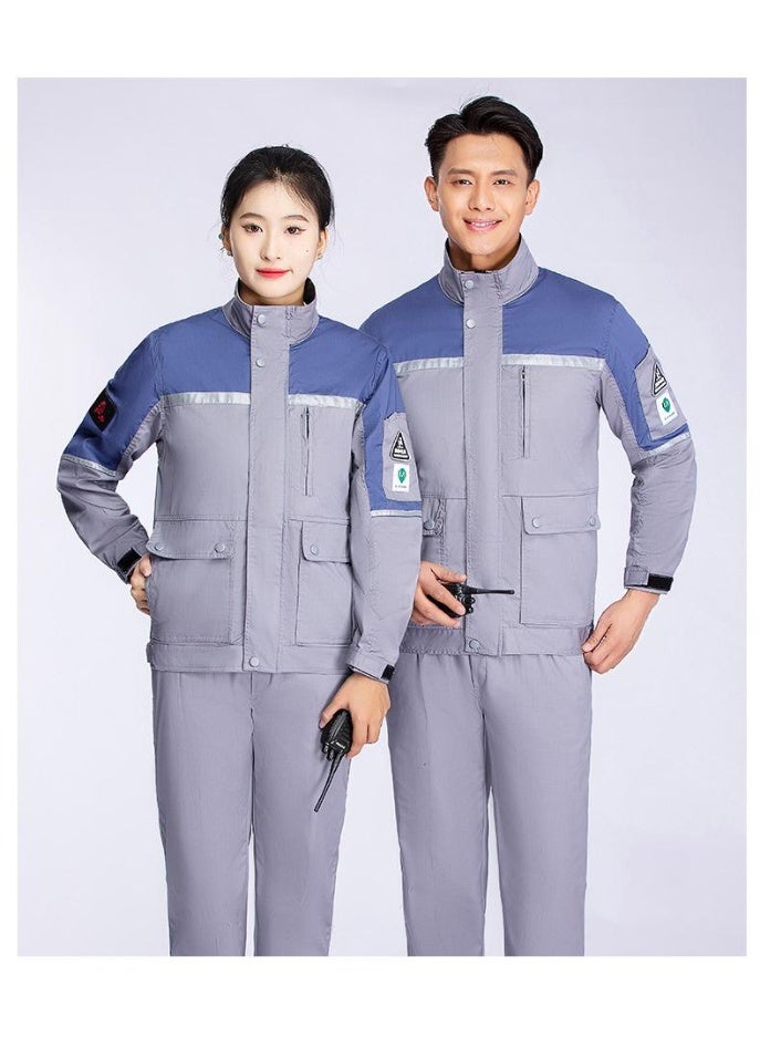 NIBEMINENT Anti-static Work clothing Electrical Mechanics repairman gas station work coverall Workshop Hi vis Safety Work Uniforms - Image 3
