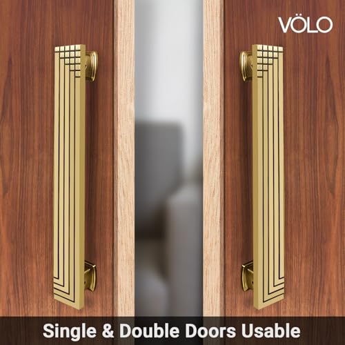 VOLO Antique Finish Door Handle for Main Doors - Pull-Push Handle for Wooden and Glass Doors in Home, Hotel, Office (Model SAM-04) (2, 450MM) - Image 5