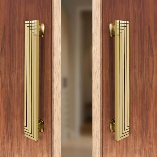 VOLO Antique Finish Door Handle for Main Doors - Pull-Push Handle for Wooden and Glass Doors in Home, Hotel, Office (Model SAM-04) (2, 450MM) - Image 1