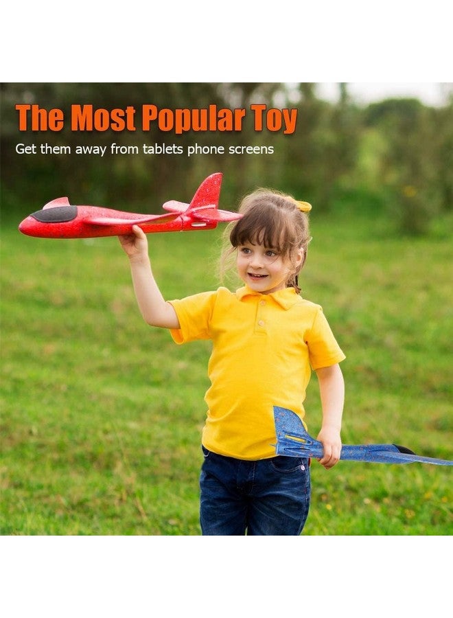 WenToyce 2 Pack Throwing Foam Airplanes, 17.5 Inches 2 Flight Mode Glider Inertia Planes Model, Manual Launch Epp Flying Aircraft Planes for Kids Outdoor Sport - Image 5