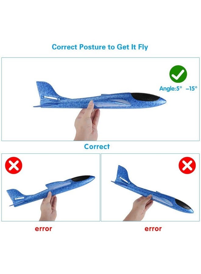 WenToyce 2 Pack Throwing Foam Airplanes, 17.5 Inches 2 Flight Mode Glider Inertia Planes Model, Manual Launch Epp Flying Aircraft Planes for Kids Outdoor Sport - Image 4