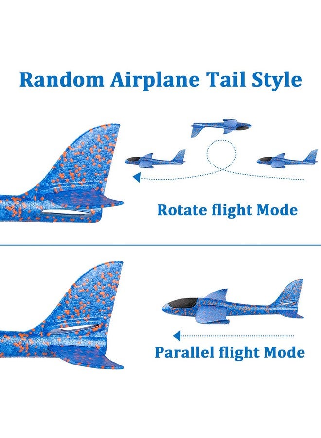 WenToyce 2 Pack Throwing Foam Airplanes, 17.5 Inches 2 Flight Mode Glider Inertia Planes Model, Manual Launch Epp Flying Aircraft Planes for Kids Outdoor Sport - Image 3