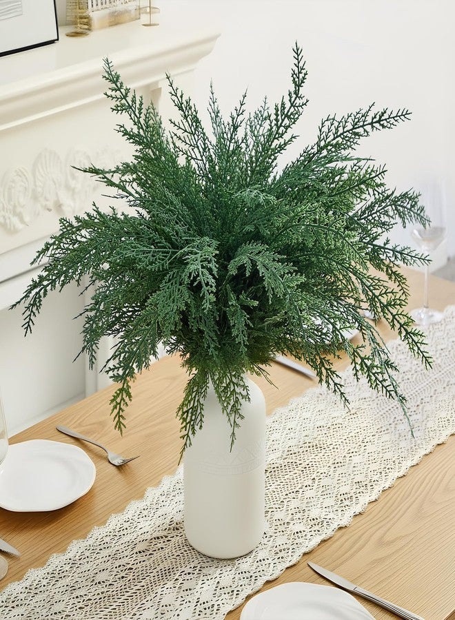 NUTIKAS Christmas Cypress Stems for Vases Cedar - Real Touch Realistic Artificial Faux Greenery Pine Branches Fillers and Holiday Home Decor 36 inch Long 6 Pcs - Image 3