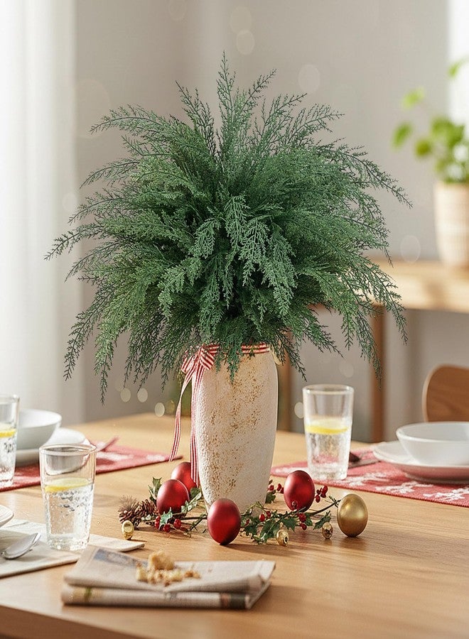 NUTIKAS Christmas Cypress Stems for Vases Cedar - Real Touch Realistic Artificial Faux Greenery Pine Branches Fillers and Holiday Home Decor 36 inch Long 6 Pcs - Image 5