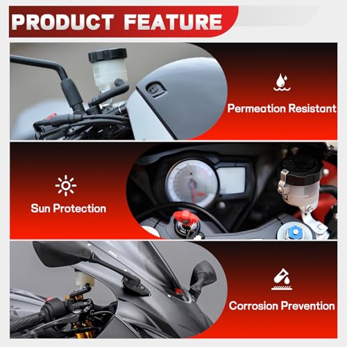 LE LEFOSSI Motorcycle Front Brake Master Cylinder Brake Pump Tank Oil Cup Fluid Bottle Reservoir w/Bracket Aftermarket Part Compatible with Suzuki GSXR 600 GSXR 750 GSXR 1000 2006 2007 2008 2009 2010 up - Image 5