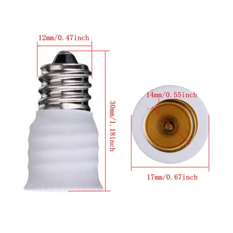 E12 To E14 Socket Adapter Black Nickel Plated Copper Base - Universal Voltage Lamp Converter for Light Bulb Conversion - Image 2