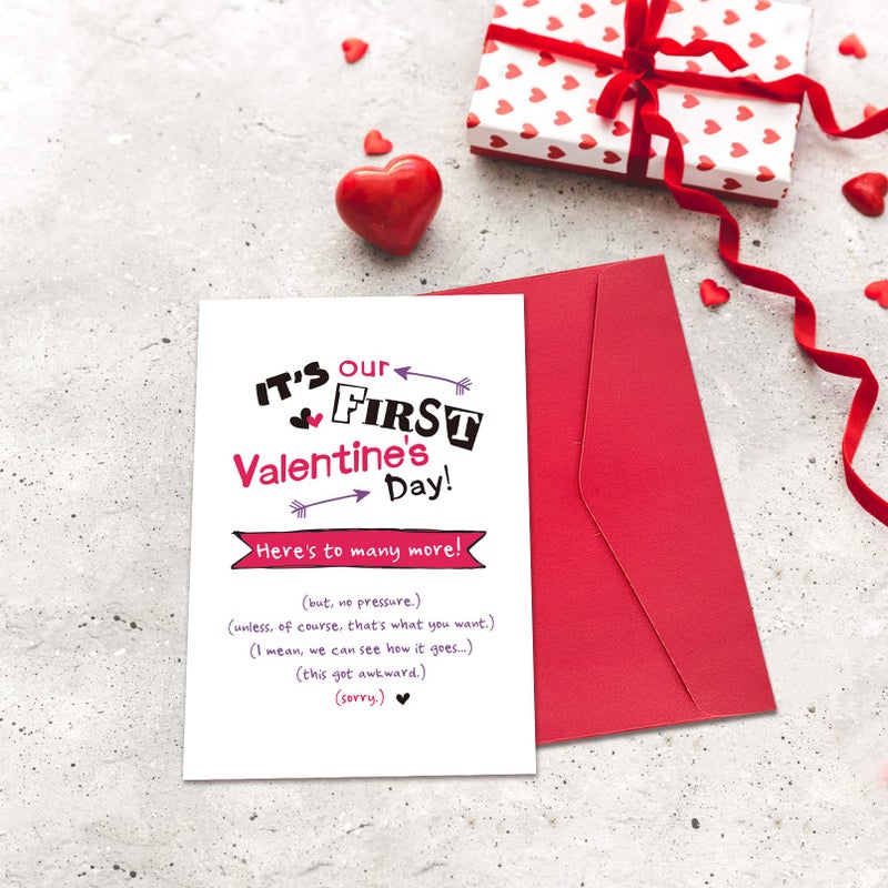 Ogeby Funny First Valentines Day Card For Boyfriend Girlfriend  Cute Valentines Day Gifts For Him Her  Sarcastic 1St Valentines Day Cards Gifts For Couple Men Women - Image 3