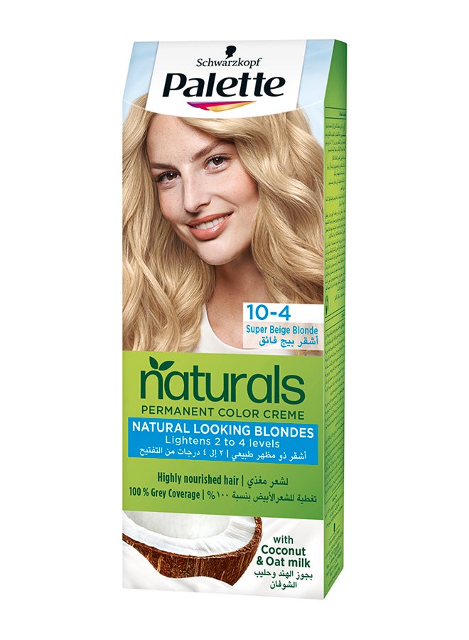 Palette Permanent Naturals Color Creme 10-4 Super Beige Blonde 110ml - Image 1
