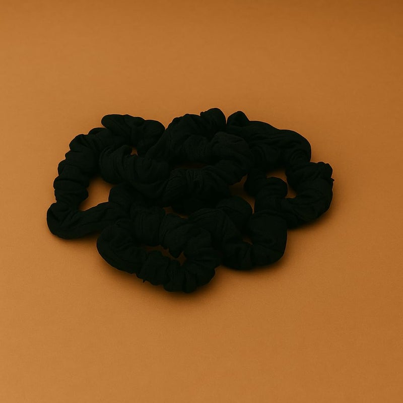 FACPLUS Hair Accessories Set for Women and Girls Pack of 2 Stylish Hair Clips, 12 Cotton Scrunchies, Black Plain Hair Clip, Hair Bands, Barrette, Hair Claw Clip, Back Clips and Ponytail Holders Gift Pack - Image 4