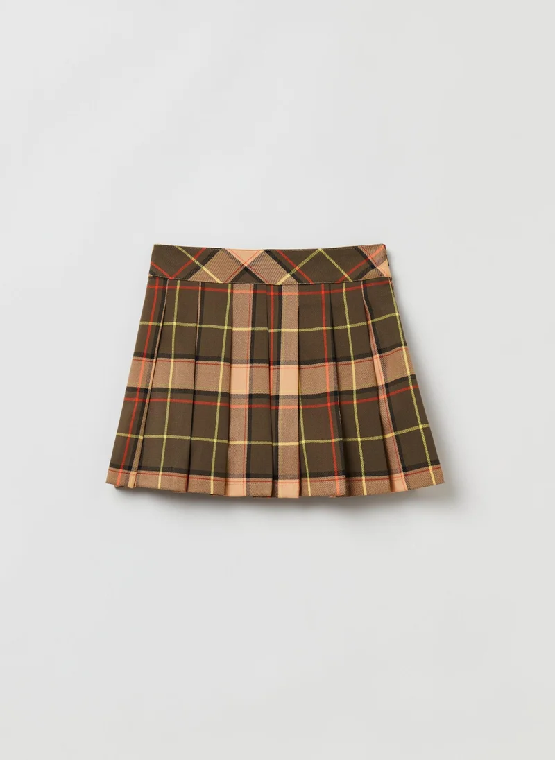 Ovs Ovs Girls Tartan Check Pleated Skirt