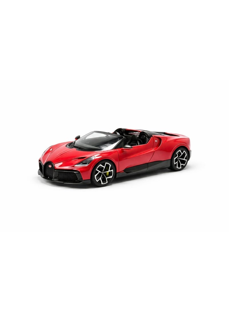 Welly Bugatti W16 Mistral Roadster Diecast Model - Red Luxury Supercar Replica - Image 2