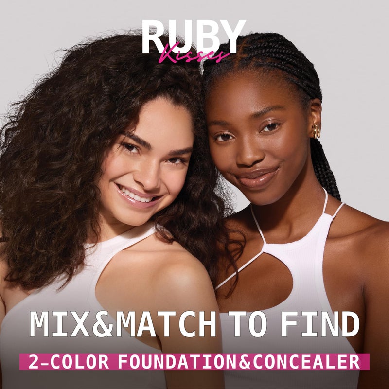Ruby Kisses 3D Face Creator Cream Foundation & Concealer, 12 Hours Long Lasting, Medium to Full Coverage, Non-Greasy, Ideal for Makeup & Contour Palette (Level 3) - Image 5