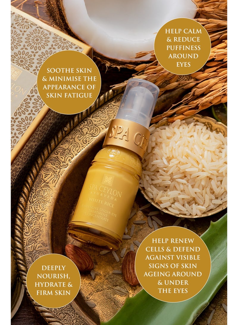 spa ceylon White Rice Intensive Under Eye Treatment Concentrate | Dark Circles Under Eye Treatment | Reduces Appearance Of Wrinkles And Fine Lines | Hydrating | 20ml - Image 2
