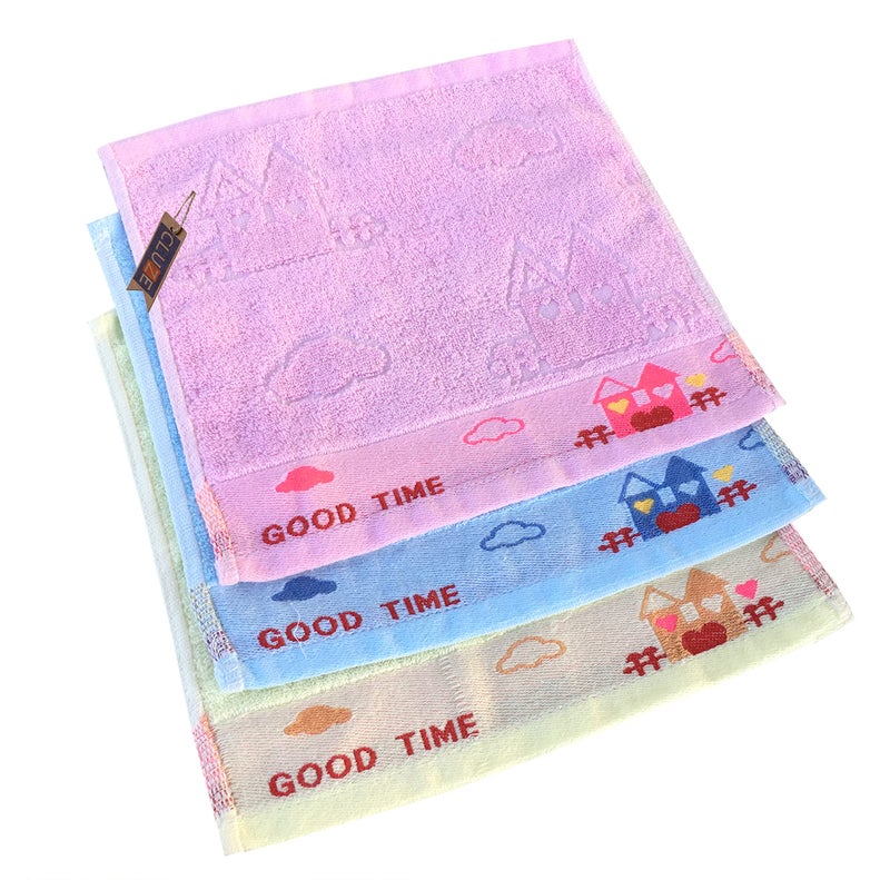 CLUZE Cotton Small Size Handkerchief/Rumal - 400 GSM Face Towels for Women's, Kids and Newborn Babies- (Multicolor, Pack of 6) - Image 2