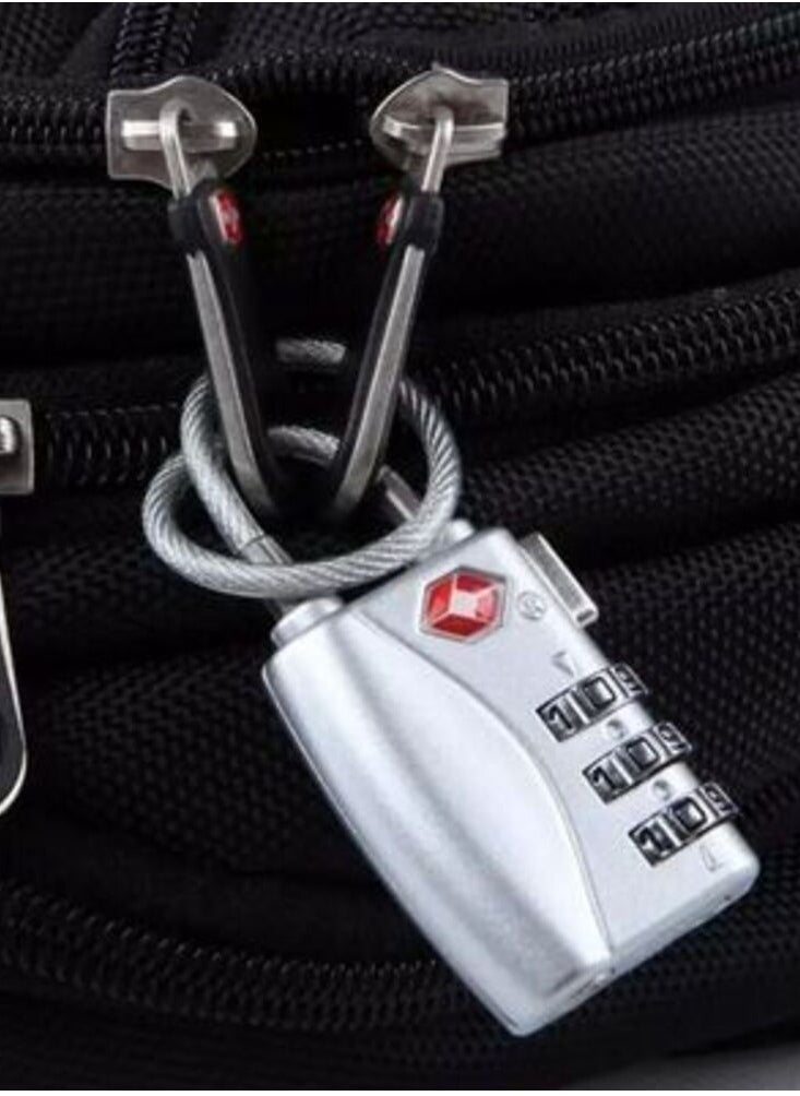 MORANO 3 Digit Travel Lock with 5.5 Inch Cable for Suitcases Backpack Luggage Password Travel Lock, TSA Approved Luggage Locks  - Image 2
