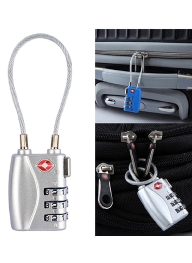 MORANO 3 Digit Travel Lock with 5.5 Inch Cable for Suitcases Backpack Luggage Password Travel Lock, TSA Approved Luggage Locks  - Image 4