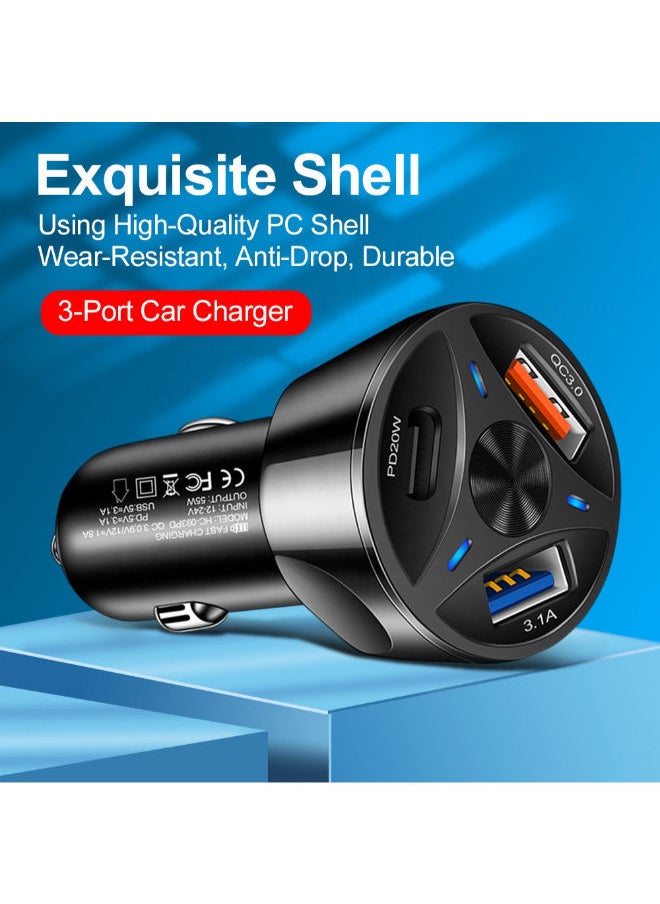 SHOPI - PD Car Fast Charger 55W White - Image 1