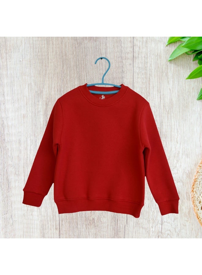 هورس بولو سويت شيرت للاطفال سادة , احمر - Image 2