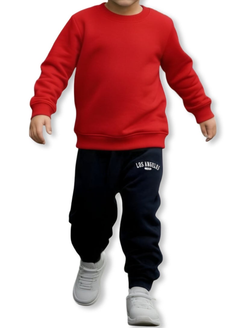 هورس بولو سويت شيرت للاطفال سادة , احمر - Image 2