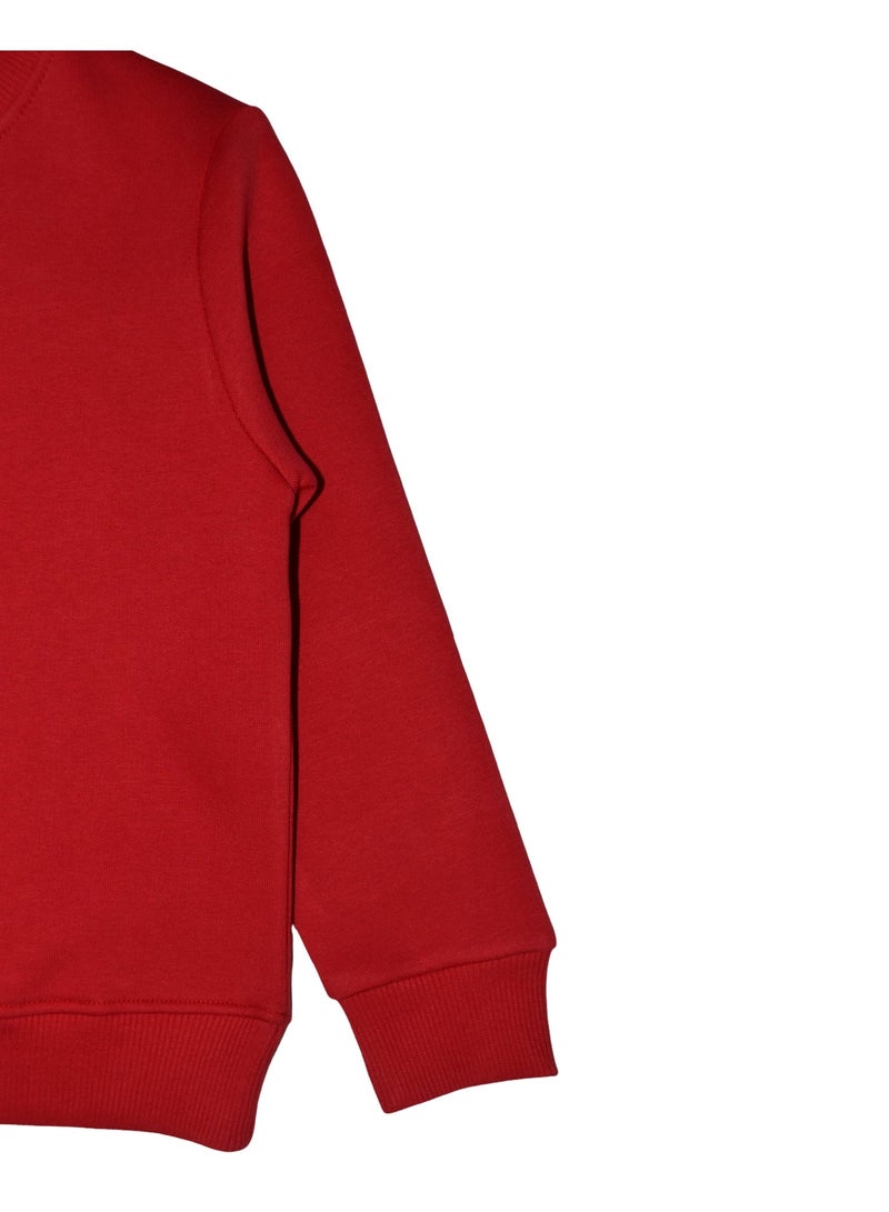 هورس بولو سويت شيرت للاطفال سادة , احمر - Image 4