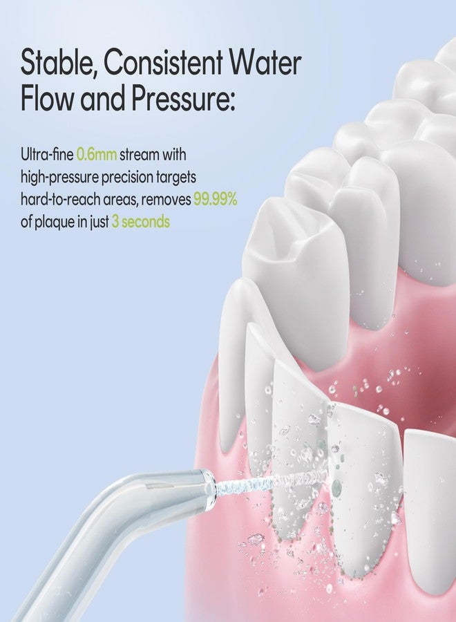 bixdo Water Flosser Portable for Travel - Mini Water Flosser with 3 Modes, IPX7 Waterproof, 360° Nozzles, Cordless Water Dental Flosser for Teeth Cleaning Flossing for Adults, Braces & Sensitive Gums - Image 4