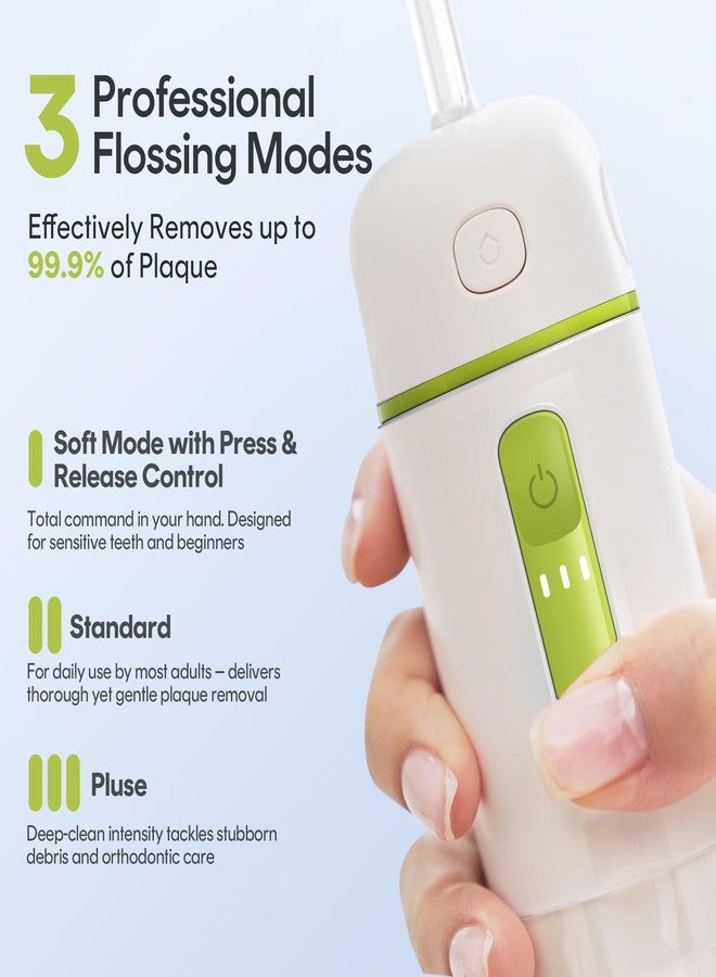 bixdo Water Flosser Portable for Travel - Mini Water Flosser with 3 Modes, IPX7 Waterproof, 360° Nozzles, Cordless Water Dental Flosser for Teeth Cleaning Flossing for Adults, Braces & Sensitive Gums - Image 5