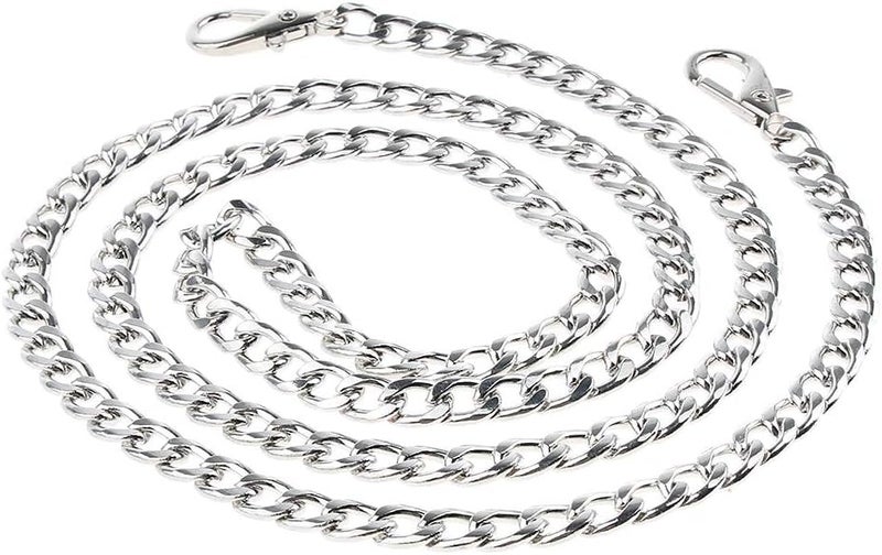 klarako 100cm Crossbody Chain Strap Replacement Purse Handbag Bag Handle Belt Silver, 100cm - Image 2