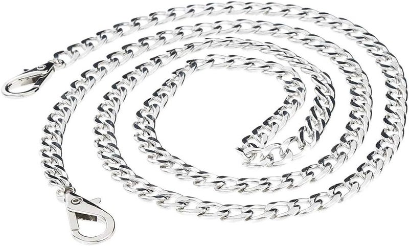klarako 100cm Crossbody Chain Strap Replacement Purse Handbag Bag Handle Belt Silver, 100cm - Image 4