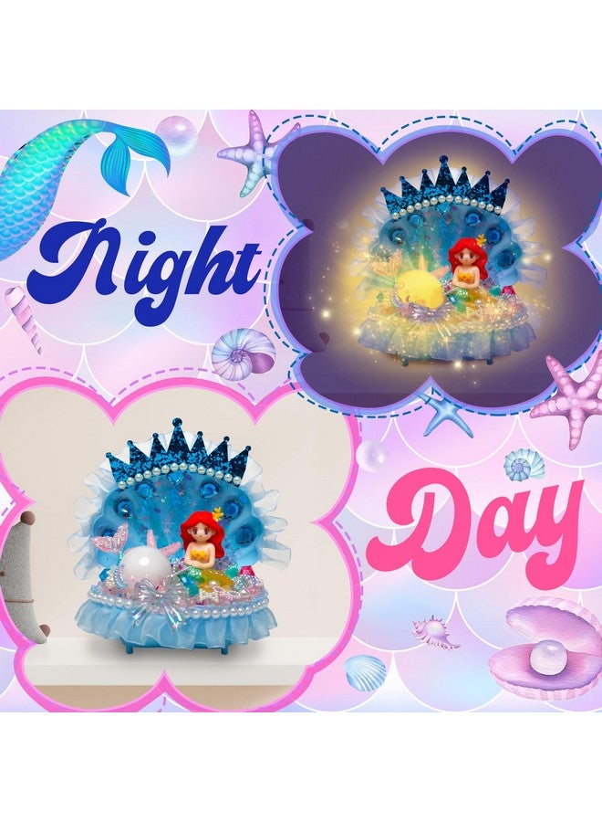 Kiditos Mermaid Shell Night Light Diy Toy Kit With Flash Themed Accessories,Make Your Own Mermaid Night Light, Arts And Crafts For School Activity,Ideal Bedroom Decor &Birthday Gifts For Girls Age 3+ - Image 4