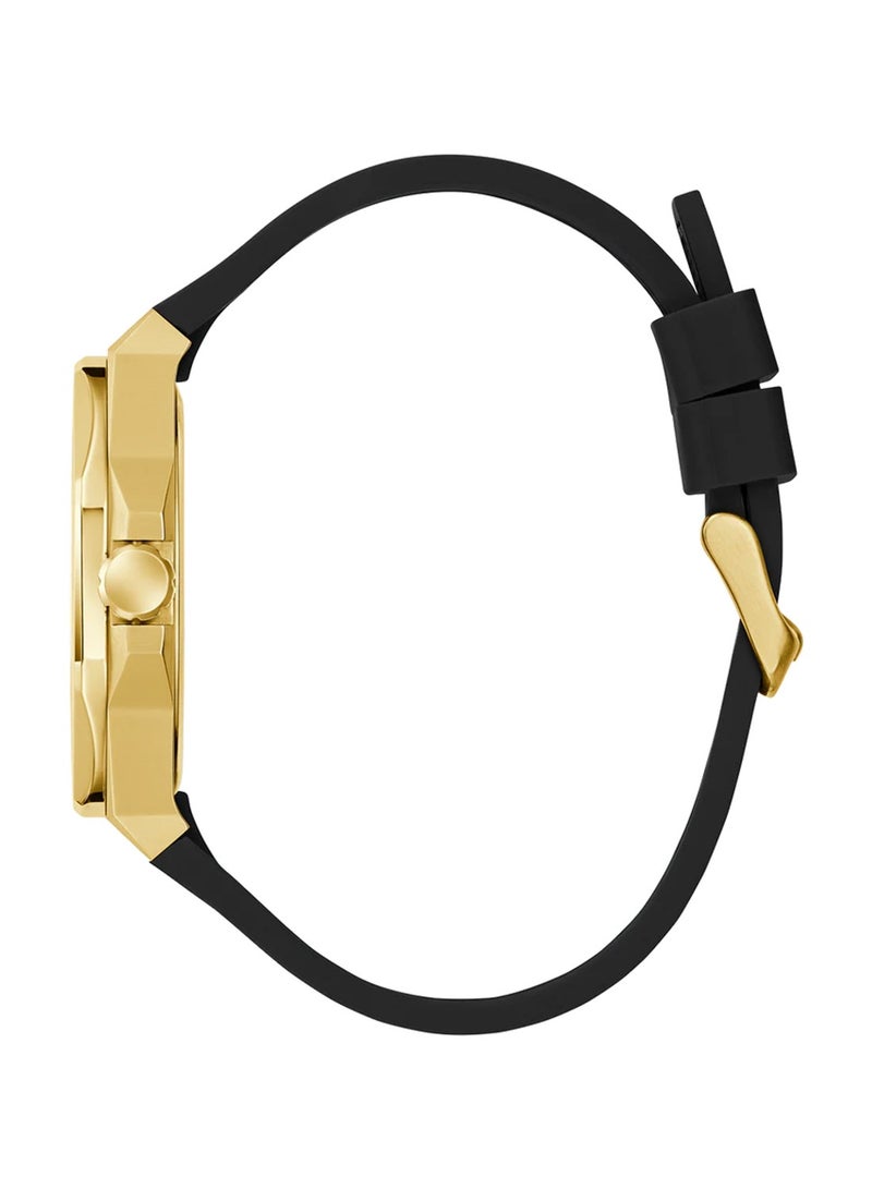 GUESS Men's Emperor Analog Quartz Black Silicone Watch GW0850G2 - 42mm - Image 4