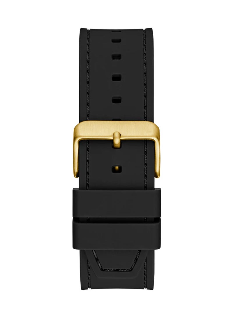 GUESS Men's Emperor Analog Quartz Black Silicone Watch GW0850G2 - 42mm - Image 5