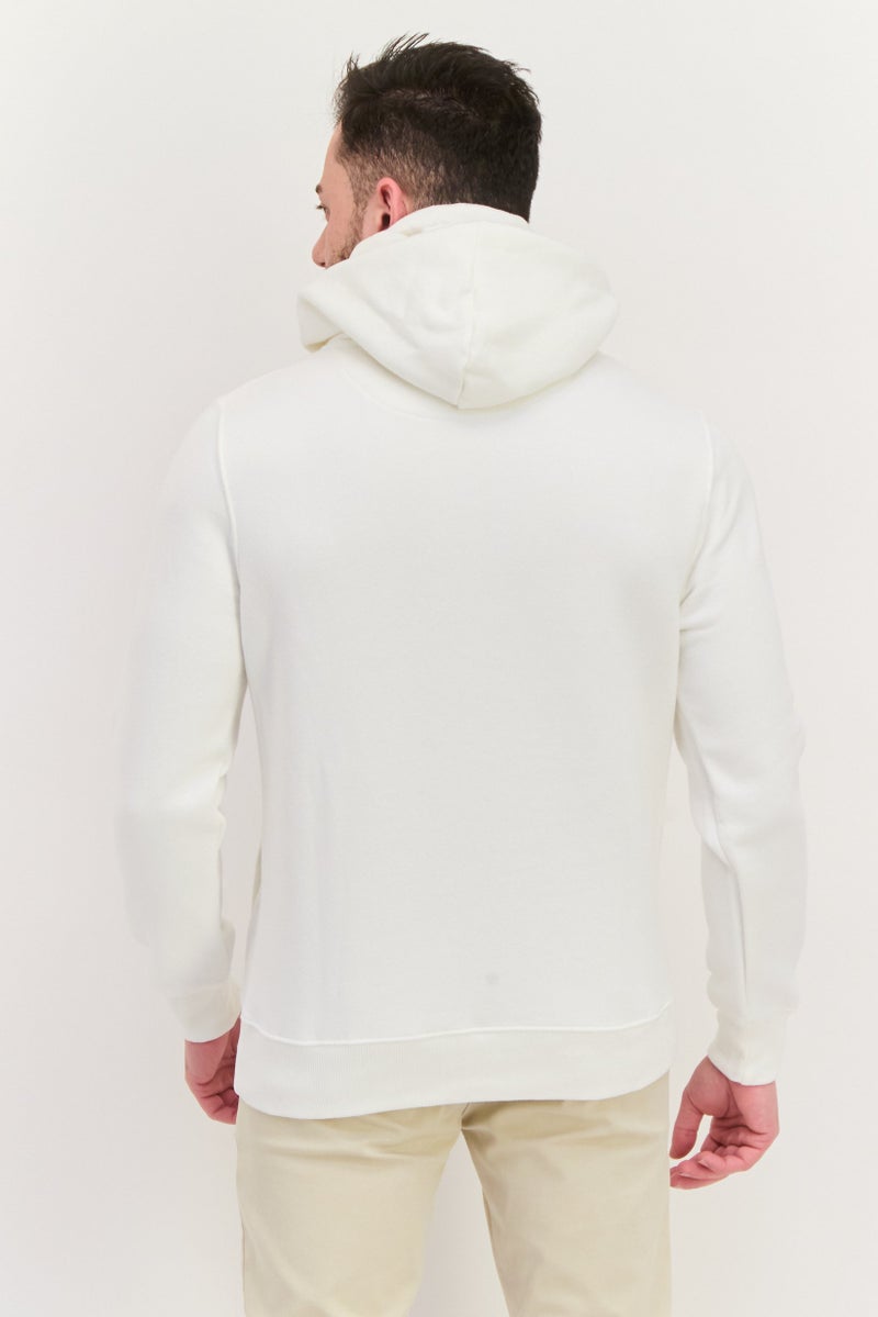 Pepe Jeans Men Brand Logo Long Sleeve Hoodies, White - Image 3