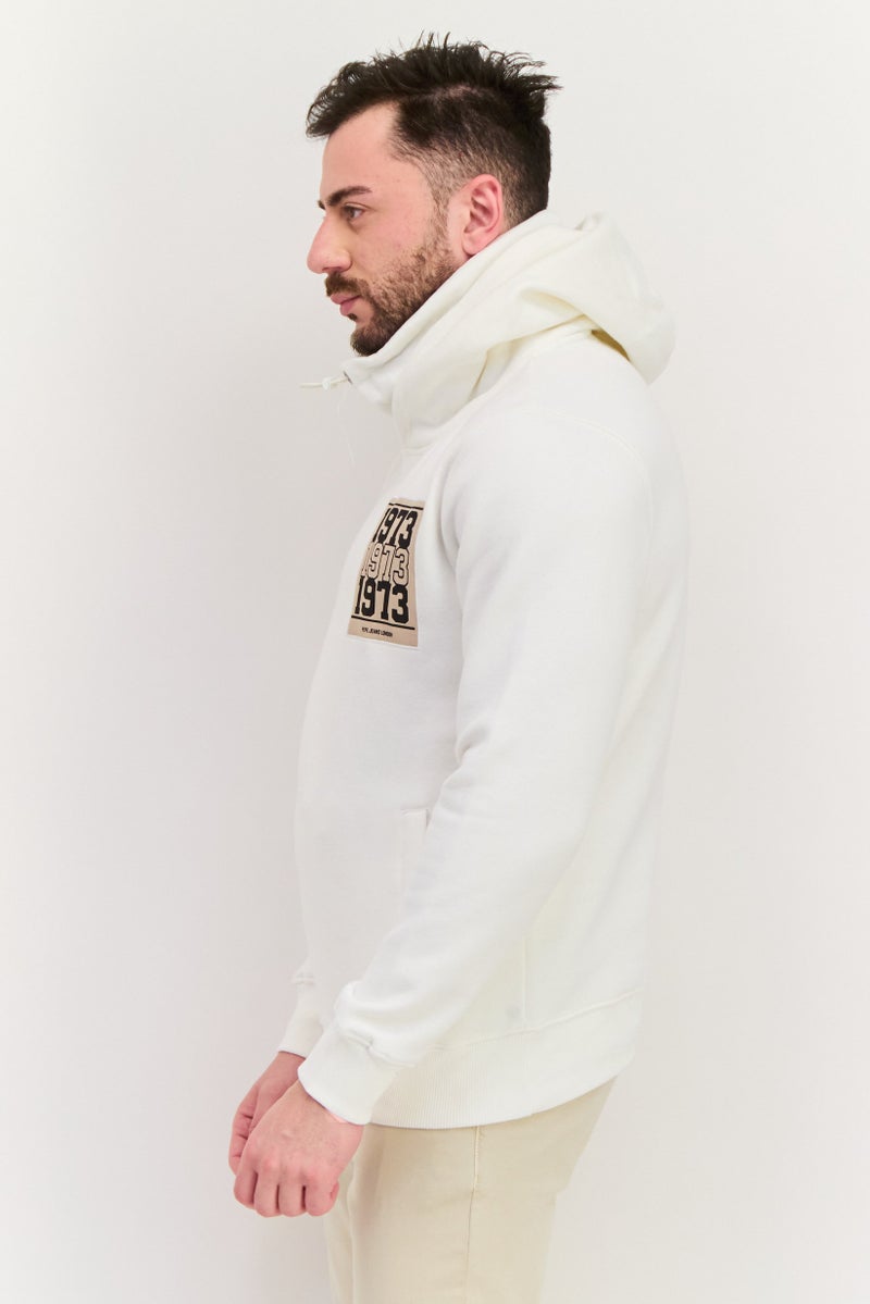 Pepe Jeans Men Brand Logo Long Sleeve Hoodies, White - Image 2