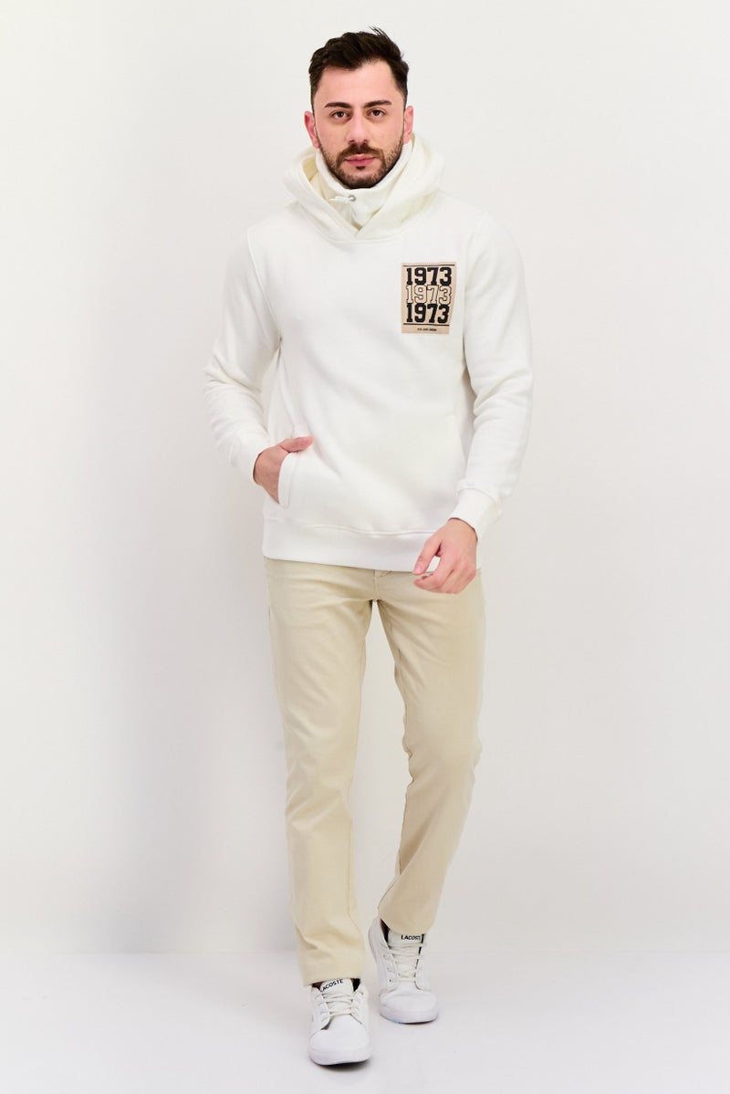Pepe Jeans Men Brand Logo Long Sleeve Hoodies, White - Image 4