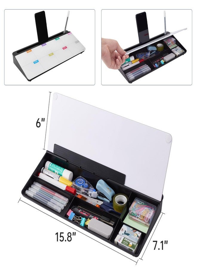 TSJ OFFICE Small Glass Desktop Whiteboard Dry-Erase-Board - Computer Keyboard Stand White Board Surface Pad - Image 4
