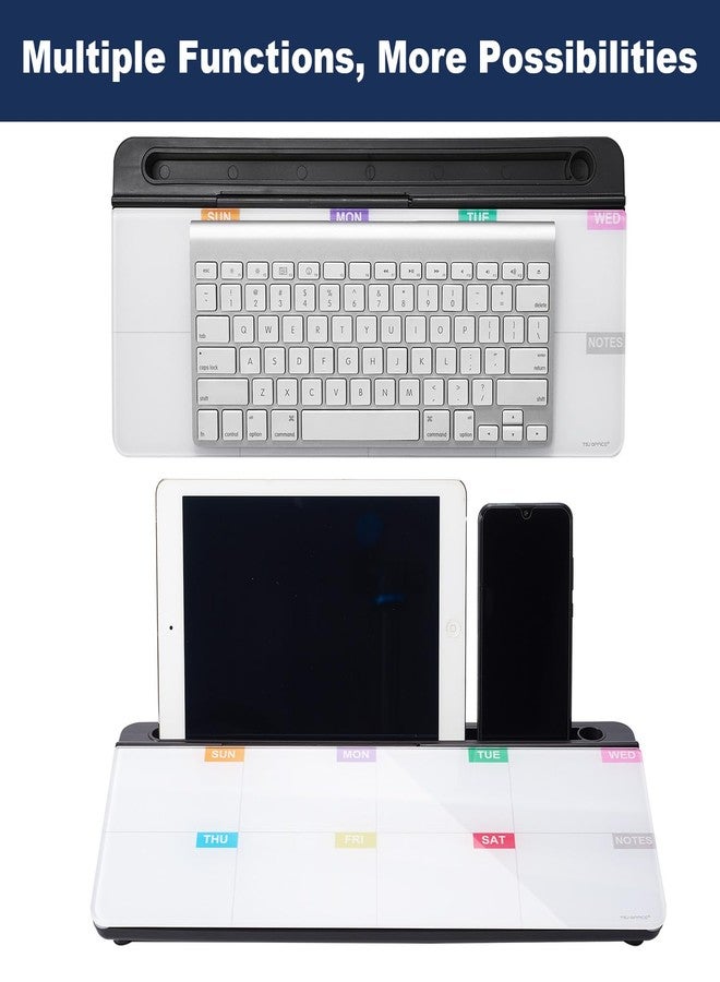 TSJ OFFICE Small Glass Desktop Whiteboard Dry-Erase-Board - Computer Keyboard Stand White Board Surface Pad - Image 5