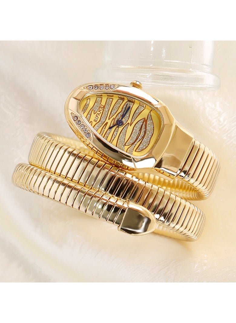 BIFANXI Women's Fashion Watch, Snake-Shaped Diamond Design Quartz Watch ,Fashionable and Versatile Diamond Watch  - Image 5
