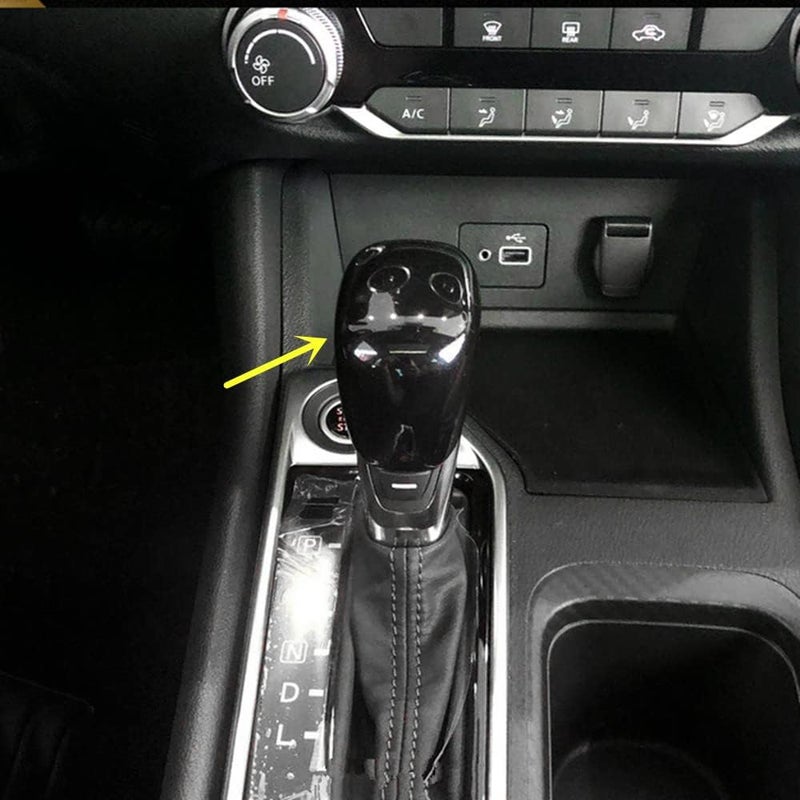 ZiWen Gloss Black Interior Trim Gear Shift Knob for Nissan Sentra Altima 2020 2021 2022 Versa Kicks - Image 1