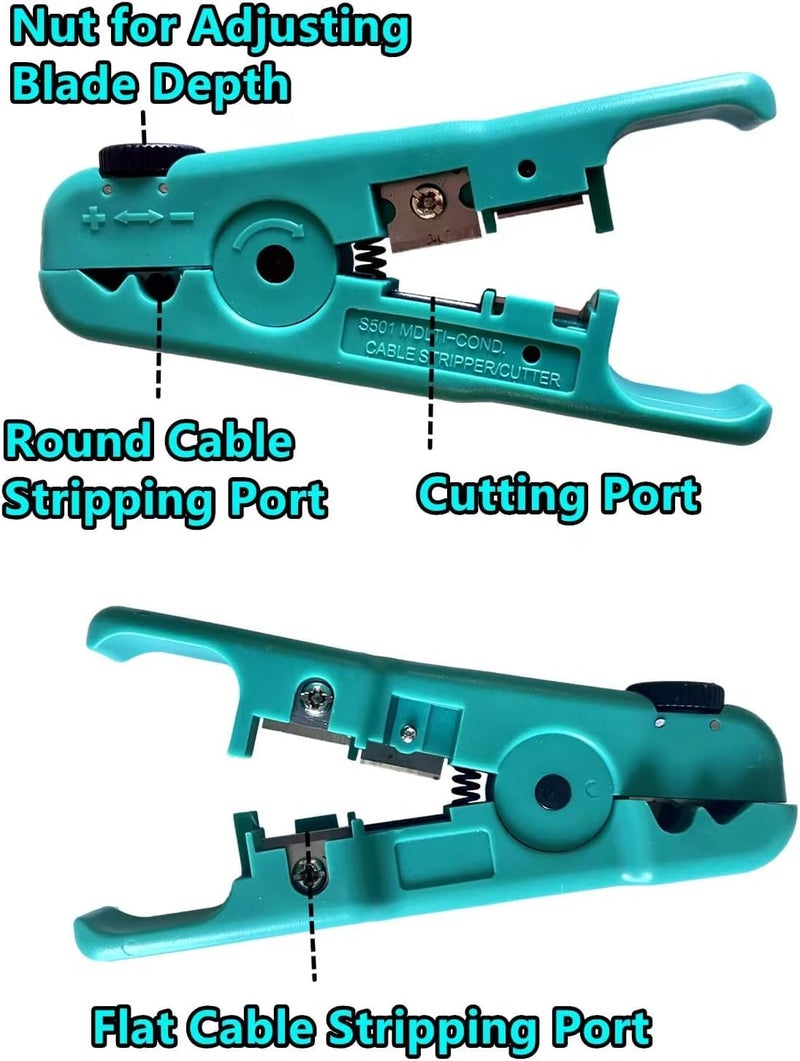XIKKART Pass Through Cat7 / Cat5 Crimping Tool Kit With Cable Stripper and Cutter for Network RJ45 Ethernet LAN Cable Compatible With Connectors Cat5 Cat5e Cat6 Cat6A Cat7 and RJ11 RJ12 STP/UTP - Image 5