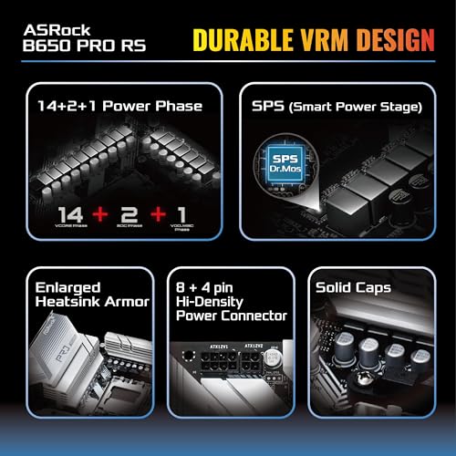 ASRock B650 PRO RS AMD Ryzen 7000 Series Processors Motherboard - Image 5