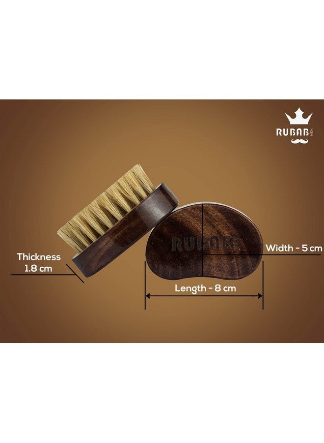 RUBAB MEN 100% Boar Bristle Beard Brush: Travel-Friendly, Premium Wood Handle & Hand-Crafted In India | Ideal For Daily Beard Use - Image 5