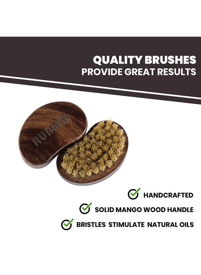 RUBAB MEN 100% Boar Bristle Beard Brush: Travel-Friendly, Premium Wood Handle & Hand-Crafted In India | Ideal For Daily Beard Use - Image 3