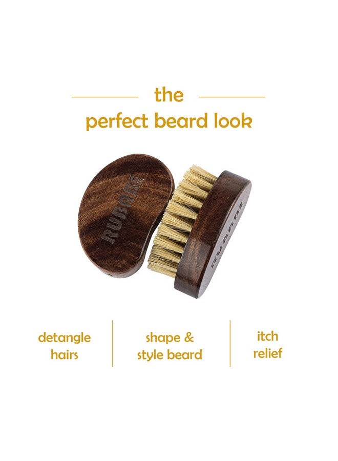RUBAB MEN 100% Boar Bristle Beard Brush: Travel-Friendly, Premium Wood Handle & Hand-Crafted In India | Ideal For Daily Beard Use - Image 2