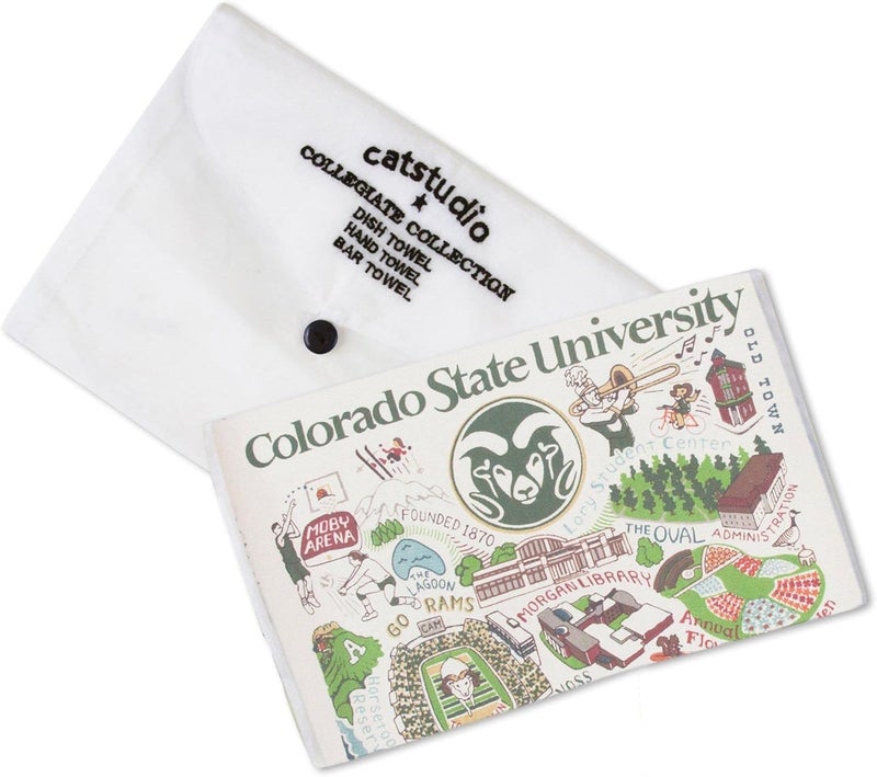 Catstudio Dish Towel, Colorado State University Rams Hand Towel - Collegiate Kitchen Towels for Colorado State Fans for Students, Graduation, Parents and Alums - Image 2