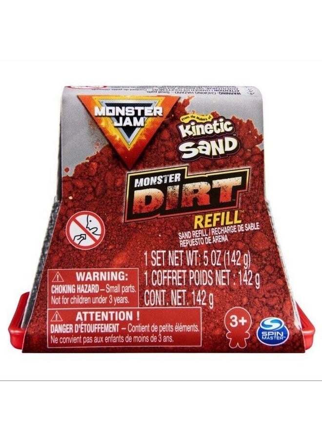 SPIN MASTER Monster Jam - Kinetic Sand - Monster Dirt 5 Oz. Refill Pack (Red)  - Image 1