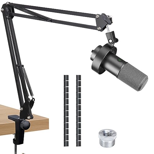 SUNMON Boom Arm for Fifine K688 Mic with 3/8" to 5/8" Adapter and Cable Sleeve - Image 1