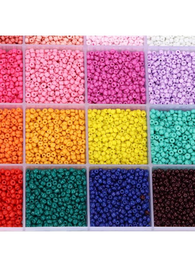 14000 Pieces 28 Colours 2 mm Glass Beads, Small Craft Round Beads Jewellery Making, Hair Beads for DIY Bracelets, Earring Making Accessories Kit - Image 3