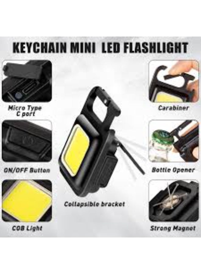 Rechargeable Keychain LED Flashlight with 1000 Lumen Super Bright LED, Bottle Opener & Waterproof Design - Image 3