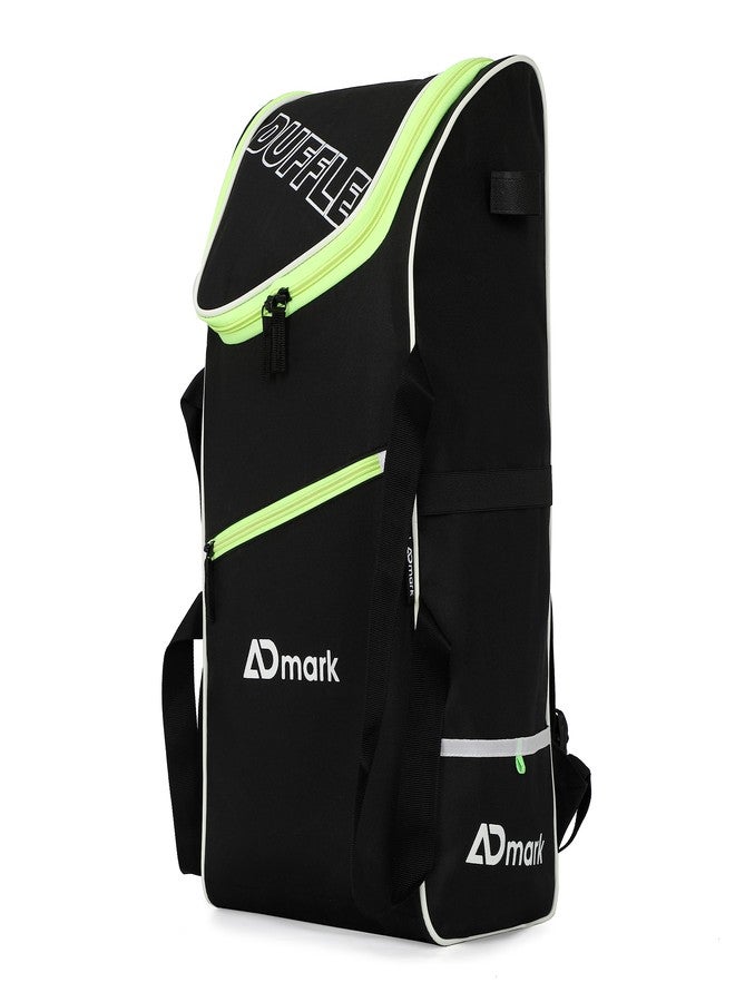 ADMARK Polyester Cricket Kit Bag Green/Black Heavy Duty With Single Bat Pocket For Kids (Cricket Bag Green) - Image 1