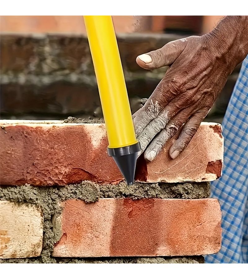 مسدس حقن الملاط الأسمنتي من الفولاذ المقاوم للصدأ أداة للسد مع 4 فتحات لحقن فواصل الطوب اللون الأصفر - Image 3